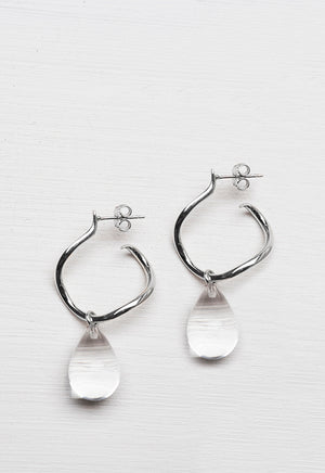 TROLLHASSEL CRYSTAL HOOPS