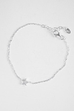 PLUTTEN WHITE STONE STAR BRACELET