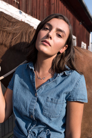 HORSE BIT SILVER NECKLACE